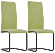 vidaXL Eetkamerstoelen 2 st stof groen