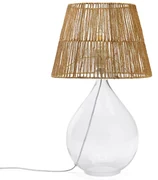 Tafellamp in glas en hennep, Yaku