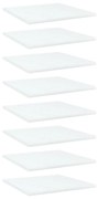 vidaXL Wandschappen 8 st 40x40x1,5 cm spaanplaat wit