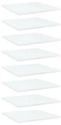 vidaXL Wandschappen 8 st 40x40x1,5 cm spaanplaat wit