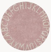 Rond kindervloerkleed ABC met lettermotief