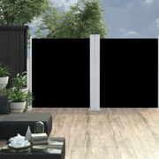 vidaXL Tuinscherm uittrekbaar 140x600 cm zwart