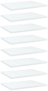 vidaXL Wandschappen 8 st 40x30x1,5 cm spaanplaat wit