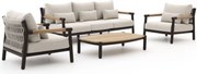 + 10% kassakorting | Stoel-bank loungeset Zavelli | 5 personen | Loungeset Beige | Aluminium | 240x86cm | Kees Smit Tuinmeubelen