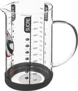 5Five Maatbeker 1L – Glas – Mengbeker met schaalverdeling – Hittebestendig – Transparant