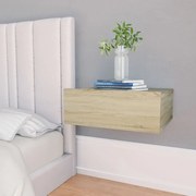 vidaXL Nachtkastjes 2 st 40x30x15 cm bewerkt hout sonoma eikenkleurig