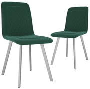 vidaXL Eetkamerstoelen 2 st fluweel groen