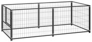 vidaXL Hondenkennel 200x100x70 cm staal zwart