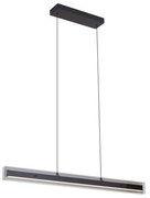 Moderne hanglamp zwart met smoke glas incl. LED easylift - Catch