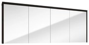 Fontana Basic spiegelkast 157cm met 4 deuren kasteel bruin