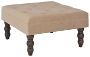 vidaXL Kruk 60x60x36 cm fluweel beige