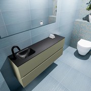 Mondiaz Ada 120cm toiletmeubel army met wastafel urban links 1 kraangat