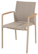 Taste by 4 Seasons Cortina stapelbare tuinstoel Latte Tuinstoel beige weerbestendig