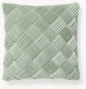 Fluwelen kussenhoes Sina met structuurpatroon