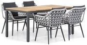 Tuinset 4 personen 160 cm Wicker Zwart Lifestyle Garden Furniture Dolphin/Mazzarino