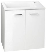 Aqualine Zoja toiletmeubel met witte fontein 50x25x50cm wit