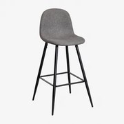 Verpakking Van 2 Glamm Hoge Krukken Grijs – Antraciet & ↑75 Cm & Zwart - Sklum