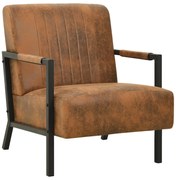 vidaXL Fauteuil stof bruin