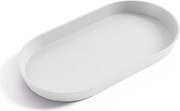 Ecopots onderschotel met waterreservoir - Oval - Pure White - 28,4 x 15,4 x H2,4 cm