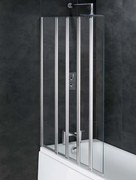 Eastbrook Volente badwand met vouwpanelen en vast deel links 125x140cm chroom