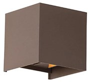 Buiten wandlamp roestbruin incl. LED 2-lichts IP54 - Edwin