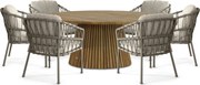 Tuinset 6 personen 180 cm Rope Taupe Santika Furniture Santika