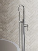 Saniclear Talpa Curved vrijstaande badkraan chroom