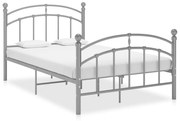 vidaXL Bedframe metaal grijs 120x200 cm