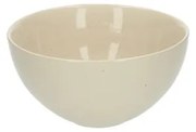 Kom, steengoed, beige, spikkel,Ø 18 cm