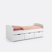 Bed met lattenbodem en lades, Sami