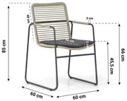 Tuinstoel stapelbaar Rope Taupe-naturel-bruin Taste Elba taupe (1 stuk)