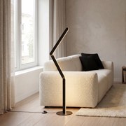 Design vloerlamp zwart incl. LED 3-staps dimbaar - Gate