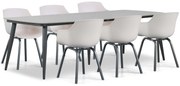 Tuinset 6 personen 240 cm Kunststof Taupe Lifestyle Garden Furniture Salina/Vienna