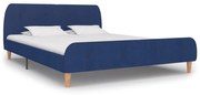 vidaXL Bedframe stof blauw 160x200 cm