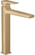 Hansgrohe Metropol 1-gats wastafelkraan 260 met push open waste met voorsprong vaste uitloop 20.4cm brushed bronze 32512140