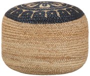 vidaXL Poef handgemaakt 45x30 cm jute blauw