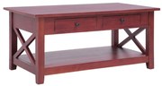 vidaXL Salontafel 100x55x46 cm massief mahoniehout bruin