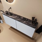 Mondiaz Ture DLux toiletmeubel 120cm clay met wastafel lava links zonder kraangat