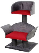 Kerbl Krabpaal Lounge Deluxe grijs en rood 81548