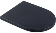 Saniclass Universo closetzitting - softclose - quickrelease - duroplast - 46x36cm - 35mm - mat zwart E13/A15 35mm seat matt black