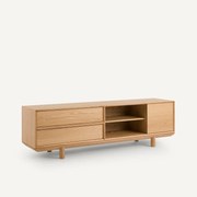 Eiken en gefineerd tv-meubel Gloria, ontwerp Emmanuel Gallina