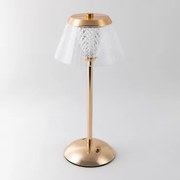 Draadloze Led-tafellamp Van Ijzer En Acryl Tinyent Roségoud - Sklum
