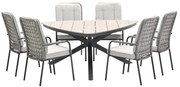 Garden Impressions Aleria tuinset 7-delig - Tulli triangle tuintafel 170 cm