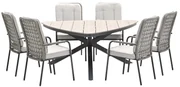 Garden Impressions Aleria tuinset 7-delig - Tulli triangle tuintafel 170 cm