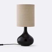 Tafellamp in glas en linnen, Juna