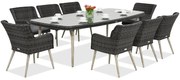 Exclusieve dining tuinset met grote tafel Córdoba voor 8 personen Garden Point antraciet