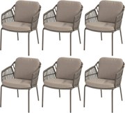 Capalbio dining tuinstoel terre 4 Seasons Outdoor set van 6