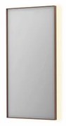 INK SP32 spiegel - 50x4x100cm rechthoek in stalen kader incl indir LED - verwarming - color changing - dimbaar en schakelaar - geborsteld koper 8410014
