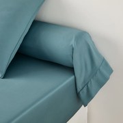 Effen bolstersloop in katoensatijn, Opale