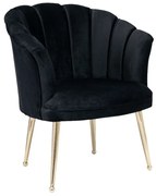 Velvet Fauteuil - Zwart